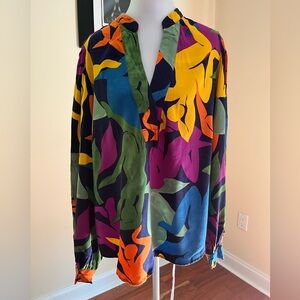 FRNCH Bold Multicolor Abstract‎ Blouse